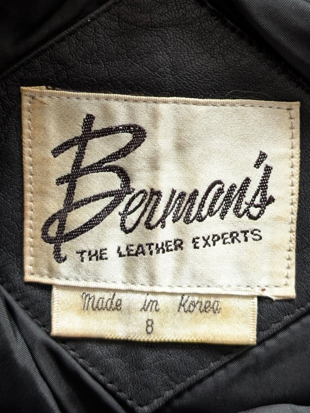 Vintage Berman's New Wave Punk Genuine Leather Zipper Dress - Picture 10 of 10